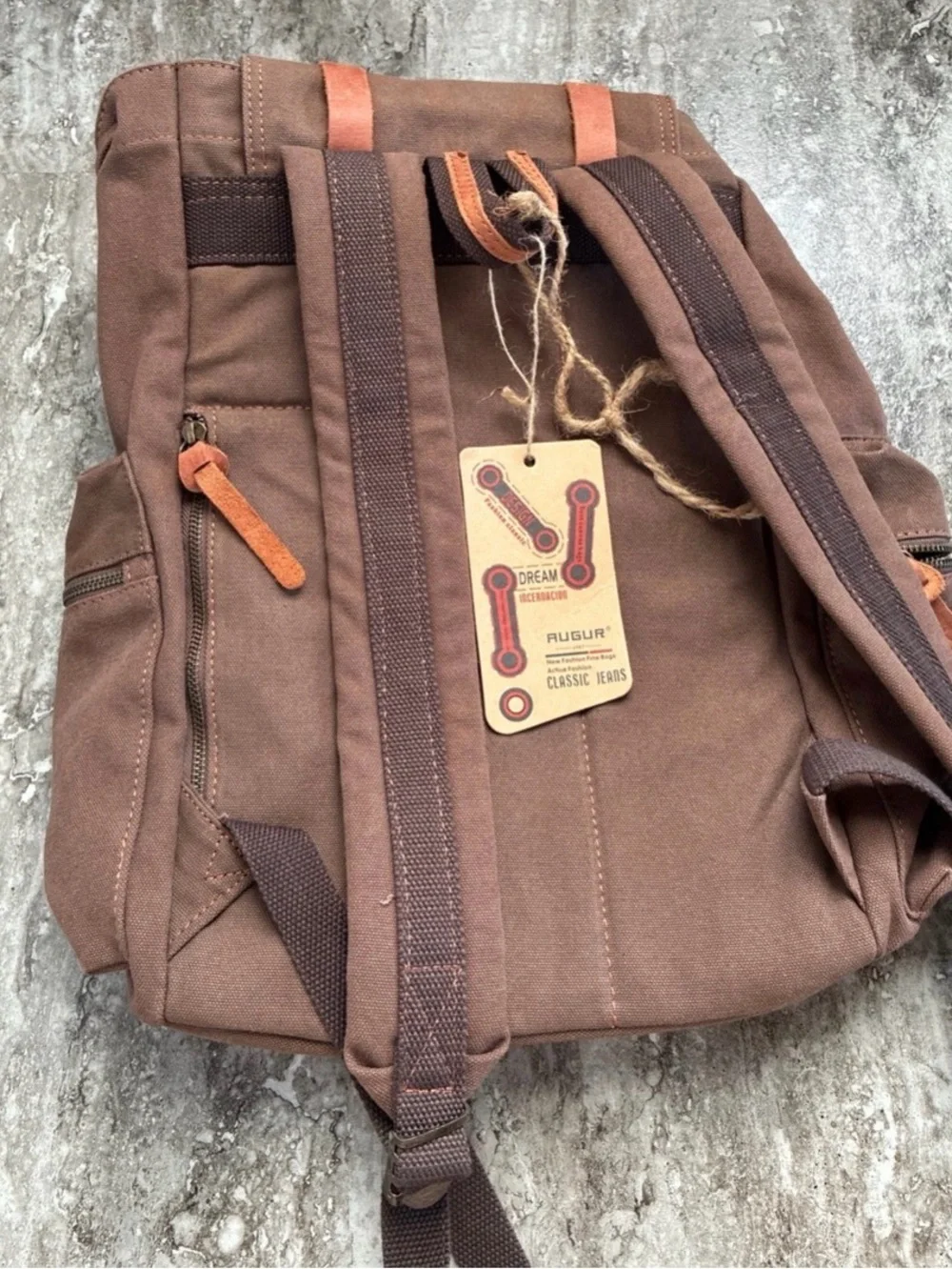 Augur Strauss & Co. JANS canvas backpack, NWT